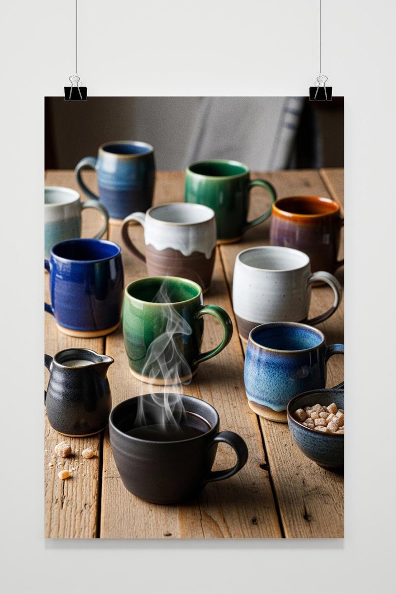 Koppen Poster - Drinken Posters - Fotografie - Mokken - Koffie - Wanddecoratie Eetkamer -