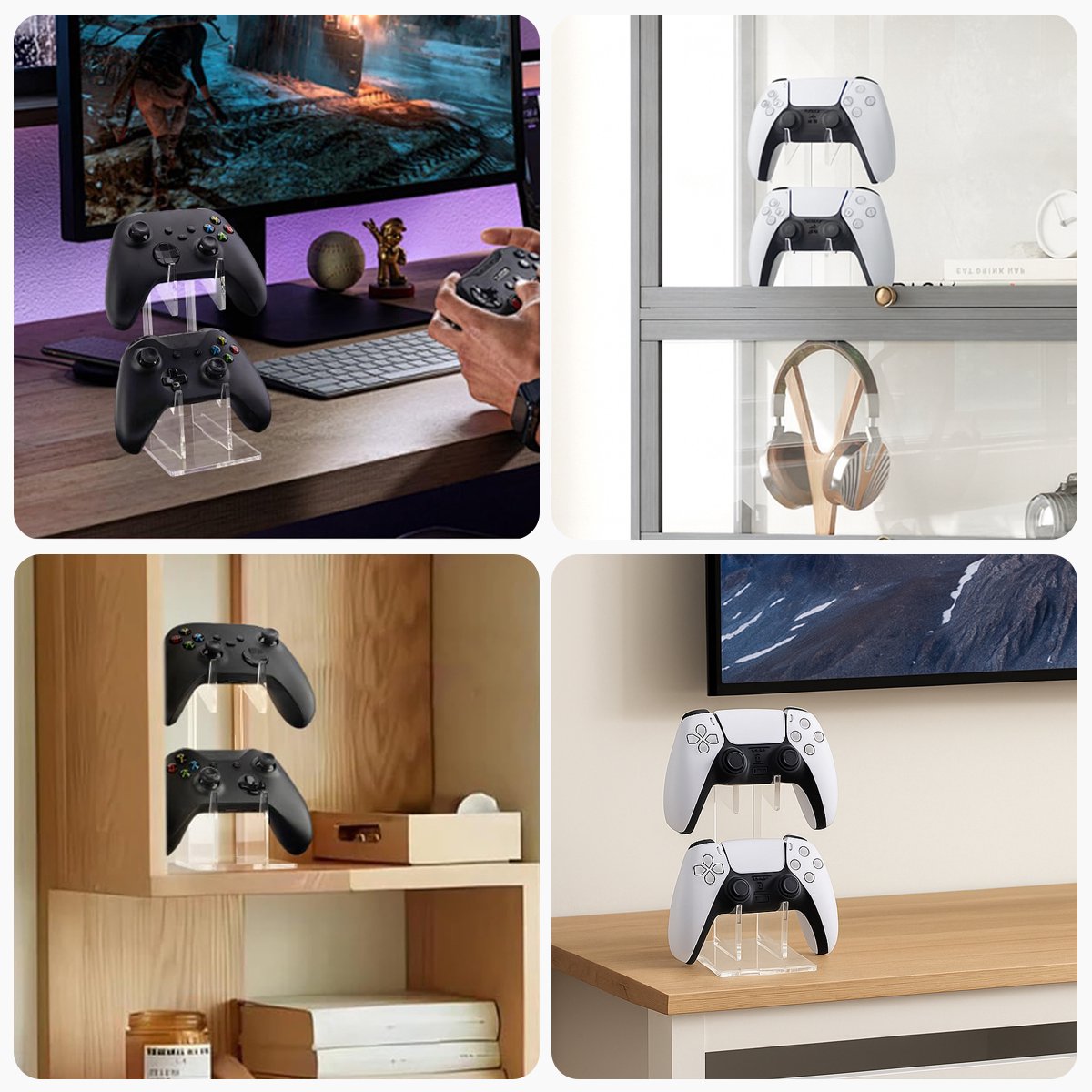 OneGamer Universele (PS5 Xbox PC Switch) Game Controller Houder - controller stand - controller standaard - voor PS5 / 4 - switch 1/2/Oled - Xbox - Pc – foto 4