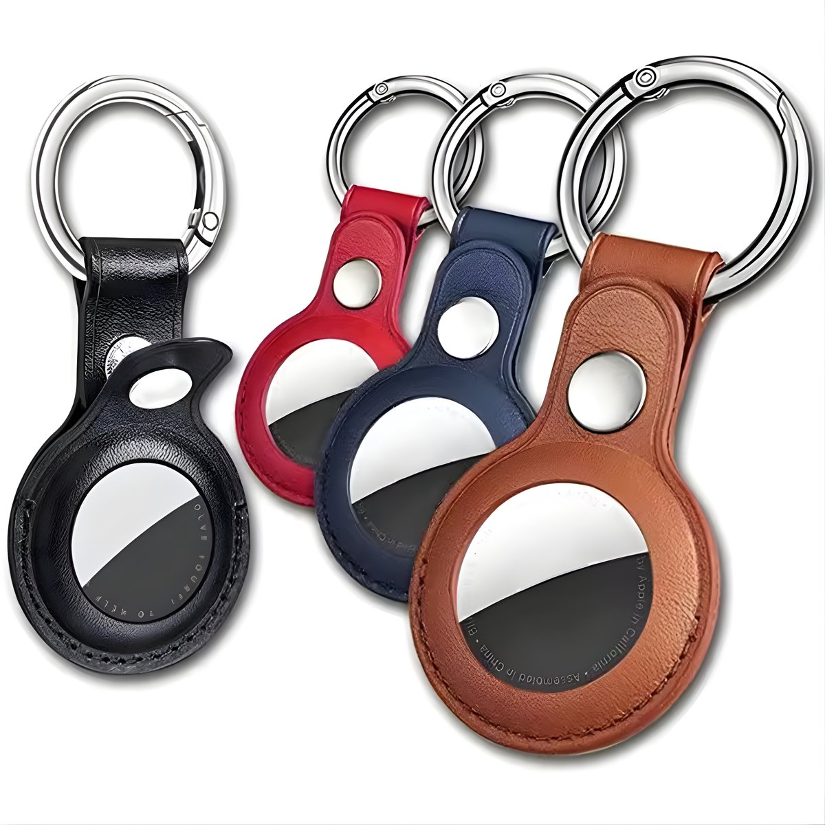 Sleutelhanger Set Geschikt voor Apple Airtag - 4 Stuks - Hoesje Geschikt voor Airtag - 4 Kleuren