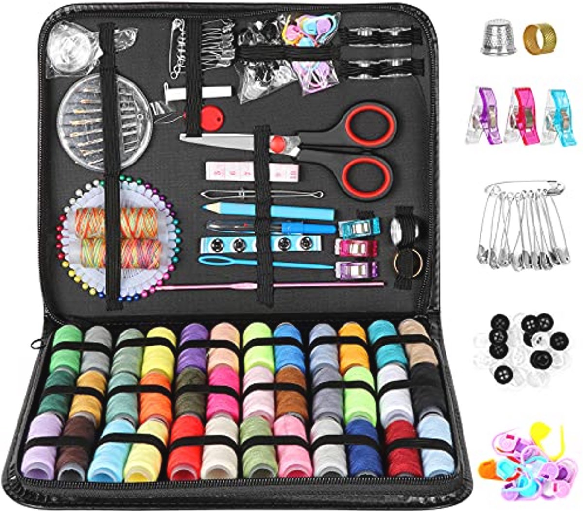 Complete naaiset met 183 accessoires voor kinderen en volwassenen