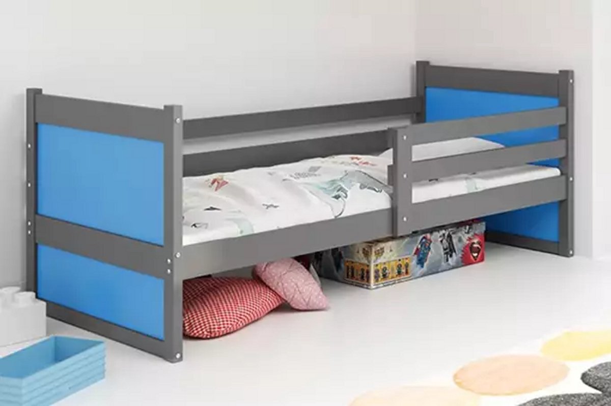 BMS - Youth Bed - 90x190 cm - Graphite/Blauw