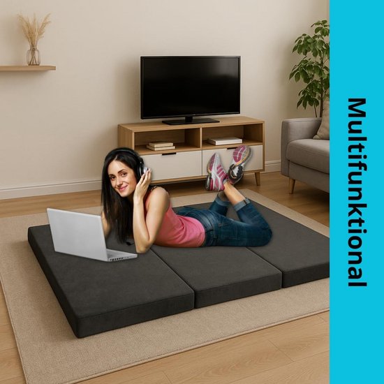 Opvouwbare Gastenmatras 200x70x10 cm - Comfortabel Slaapmatras voor Logeerpartijen en Camping van Merkloos — afbeelding 5