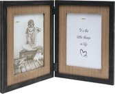 Deknudt Frames fotolijst S67TW2 H2V- zwart - tweeluik - 2x 13x18 cm