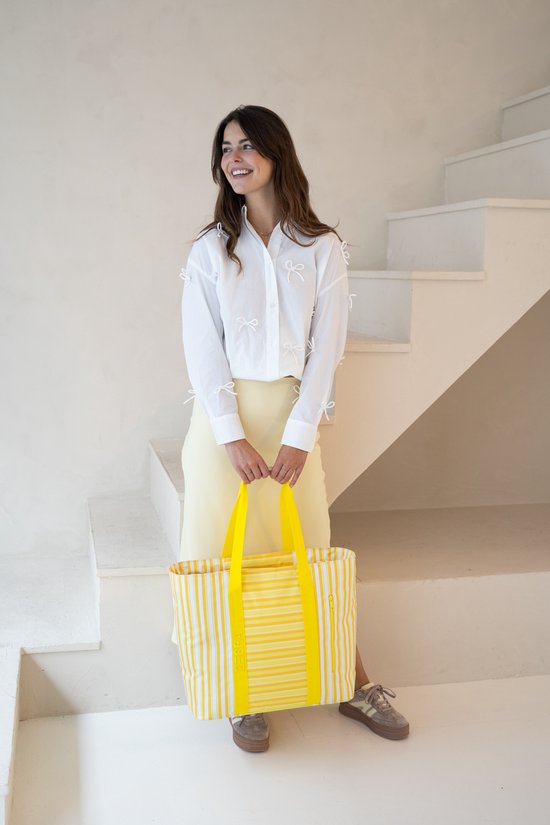 Zebra Trends Sally Deluxe Strandtas - Natgoedvak - Picknick - Strand - Antidiefstal - Geel