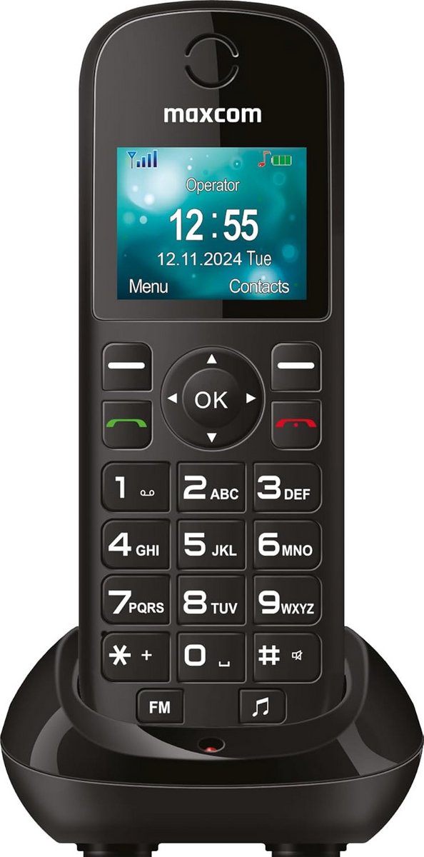 Draadloze Senioren Mobiele Telefoon met Grote Toetsen voor Thuis en Kantoor - Werkt met SIM-kaart