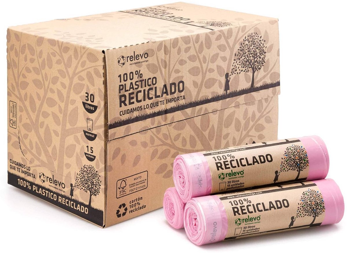 Wastafelzakken 30 Liter - 360 Stuks - Extra Sterk & Geurbestendig - 100% Gerecycled