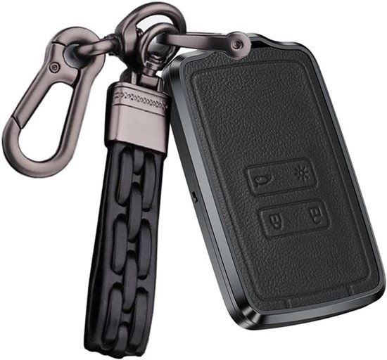 Autosleutelhoes compatibel met Renault 4-toetsen Smartkey autosleutels (alleen keyless go) met 2 sleutelhangers, siliconen sleutelhoes voor Clio/Espace 5/Master Bus/Talisman