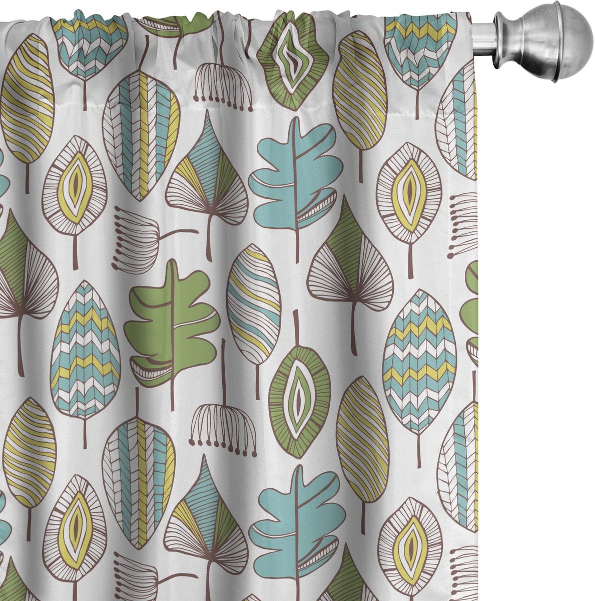 ABAKUHAUS Doodle Paardenbloem Boho — 2x75x175 cm, multikleurige gordijnen Mehrfarbig