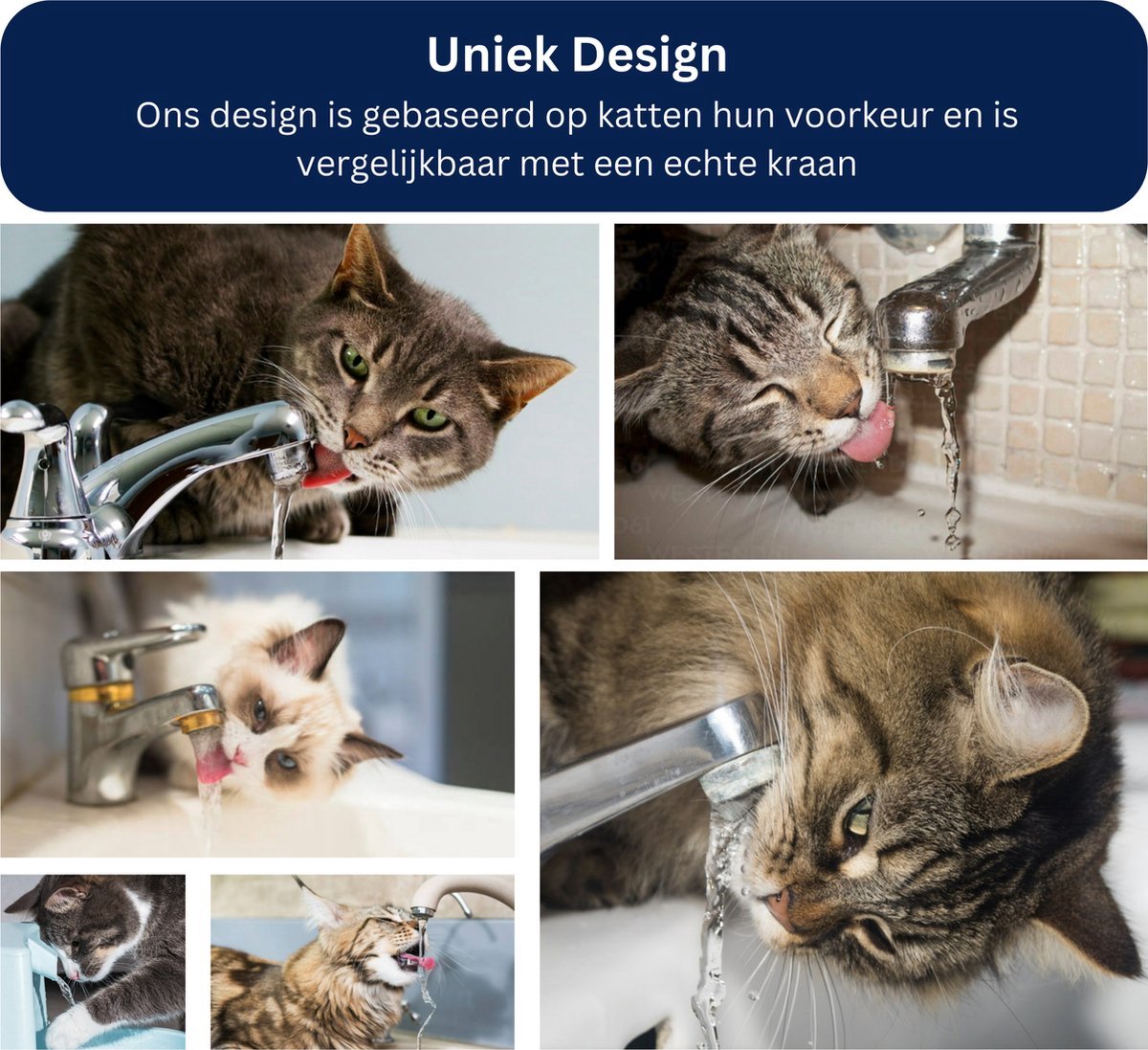 Kattenwaterfontein 3,2L Roestvrijstalen Kattenwaterfontein - afbeelding 2