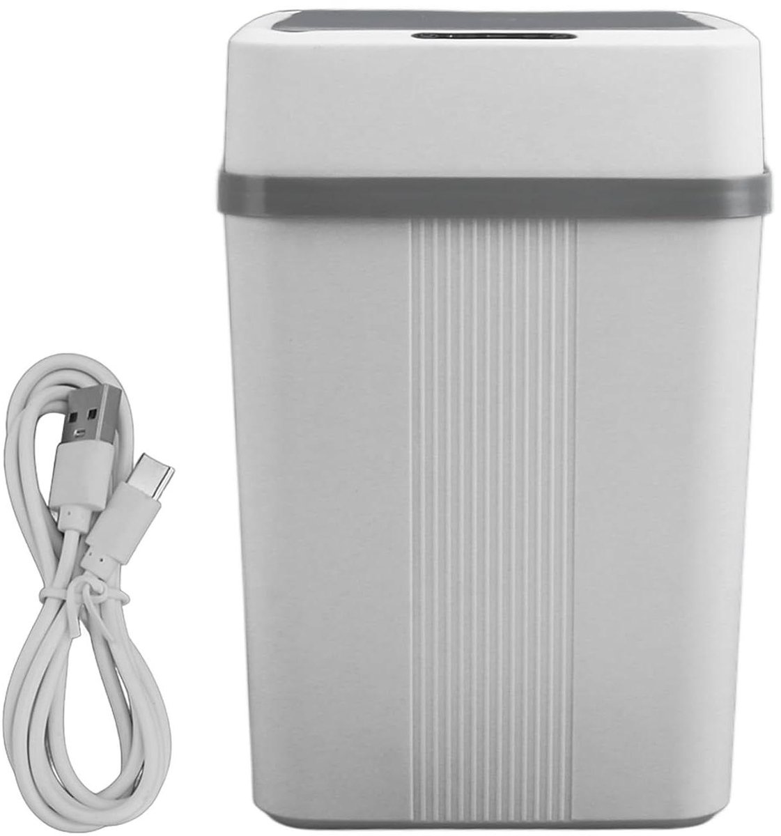 Slimme sensor prullenbak | Opladen via USB | Automatisch deksel | Waterdicht | Ruimtebesparend | Slaapkamer, Badkamer, Keuken, Kantoor | 85 liter