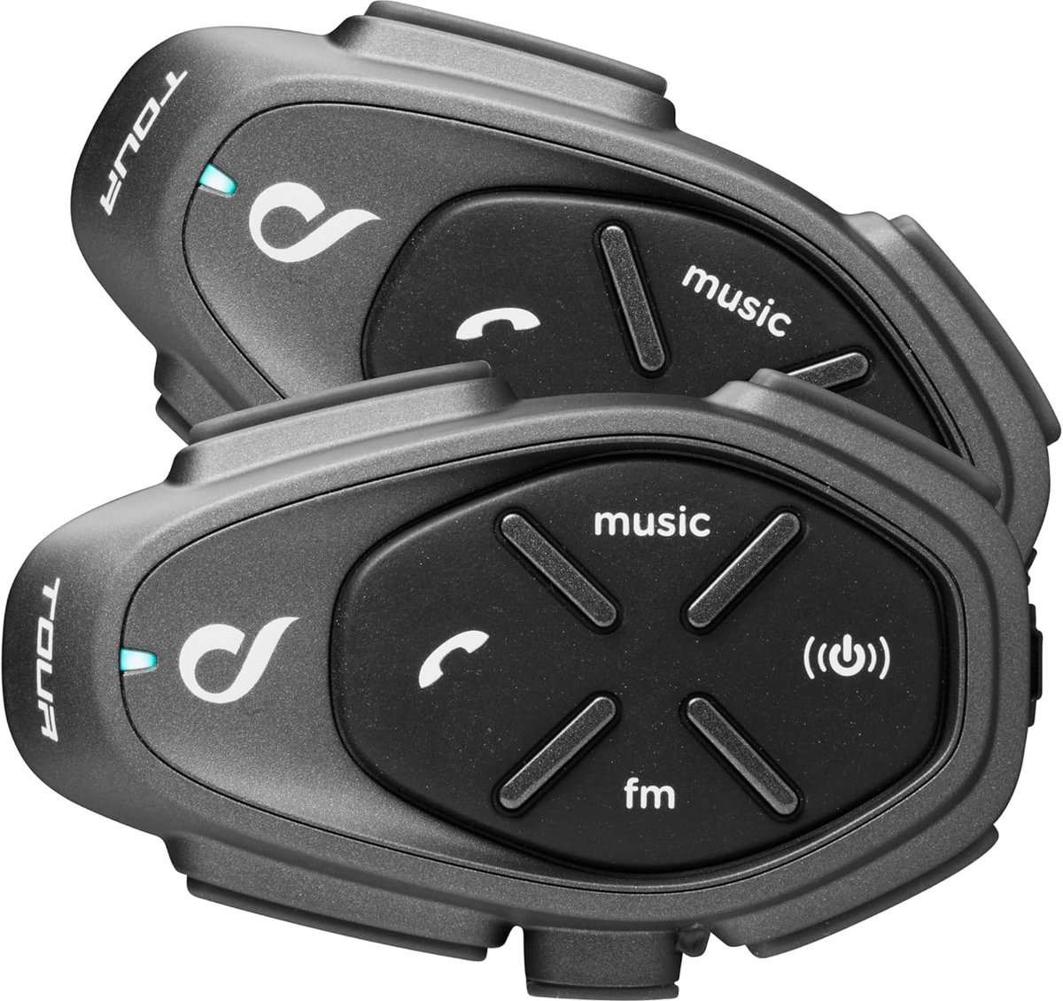 Motorhelm Bluetooth Communicatie Systeem voor 4 Motorrijders - 1.5KM Bereik & 20 Uur Accu