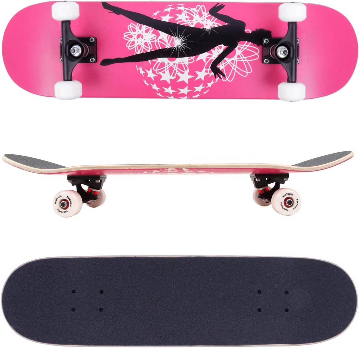 Klassiek Skateboard 7-laags Canadees Esdoorn ABEC-9 Lagers 100A Wielen