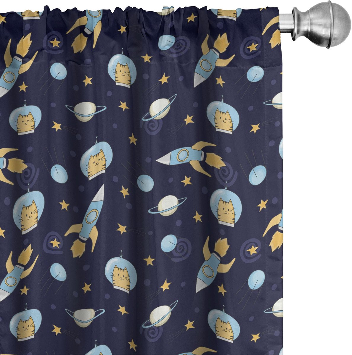ABAKUHAUS Platz Voorhangen – 2x75x225 cm – microvezel – halfdonkerend Blassblauw