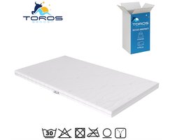 Topmatras - 180x210 - Topper Matras HR Koudschuim -Bamboo Hybrid - Topdekmatras - 9cm - Afritsbaar Wasbaar Tijk - Orthopedisch Purschuim - Anti-allergisch - Topper Hotel XL - Anti Bacterieel
