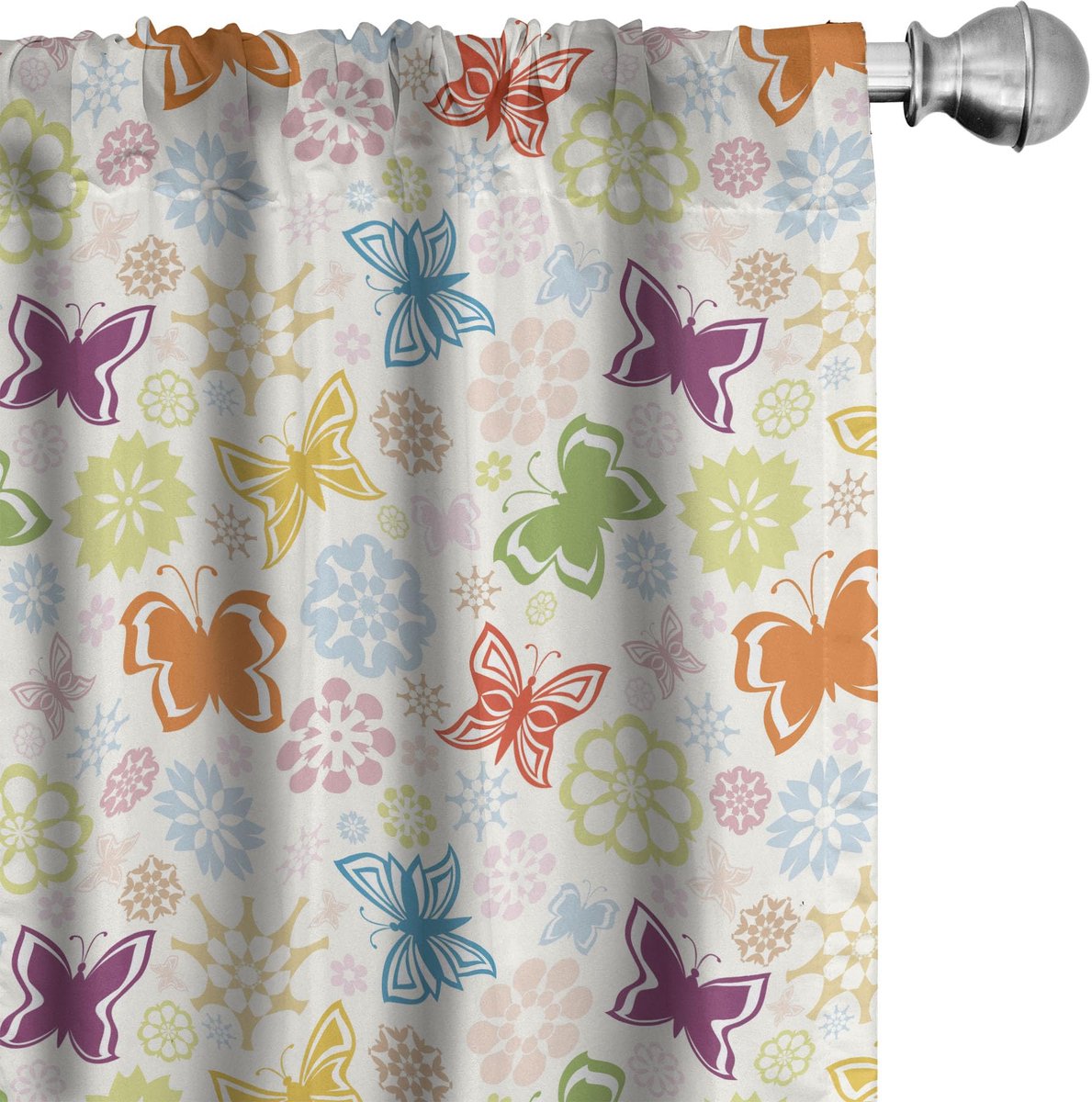 ABAKUHAUS Vlinder Gordijnen – 2-delig 75x225 cm – Meerkleurig Mehrfarbig