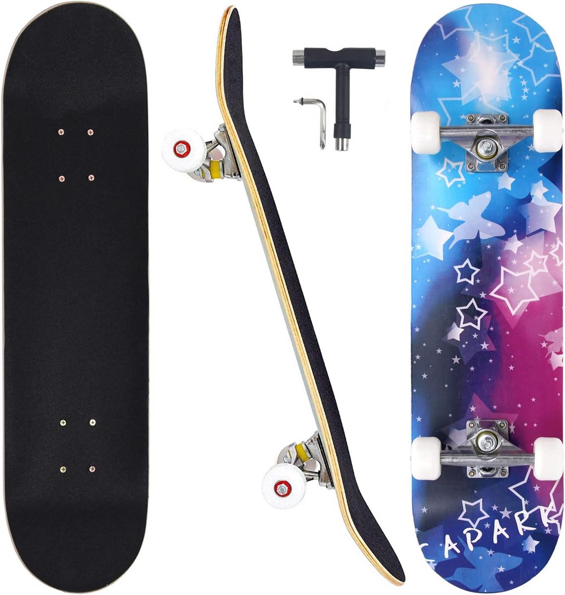 Complete Skateboard voor Beginners en Gevorderden 7-laags Canadees Esdoornhout