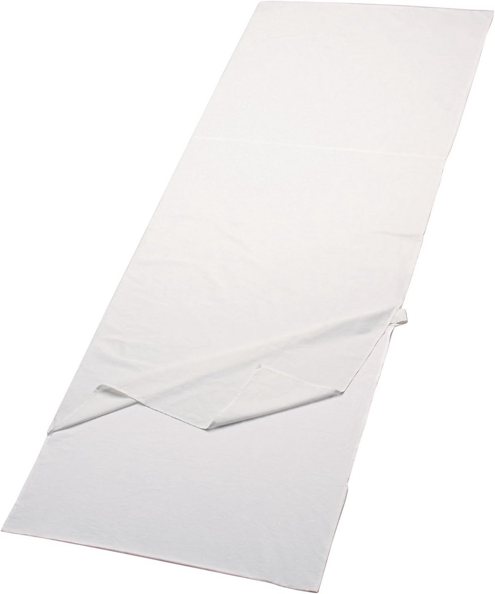 Lakenzak - Slaapzak Liner - Kamperen en Reizen - Natuurlijk Katoen - 210 x 80 cm - Wit