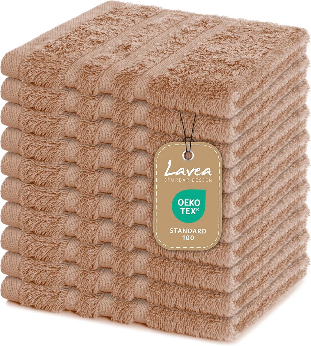 Set van 10 Absorberende Katoenen Zeepdoeken 30x30 cm - Gastendoekjes