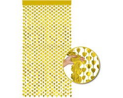 LUQ – Foliegordijn Hartjes – Goud – Luxe Romantische Valentijn Decoratie – Valentine Versiering – Franjes Gordijn