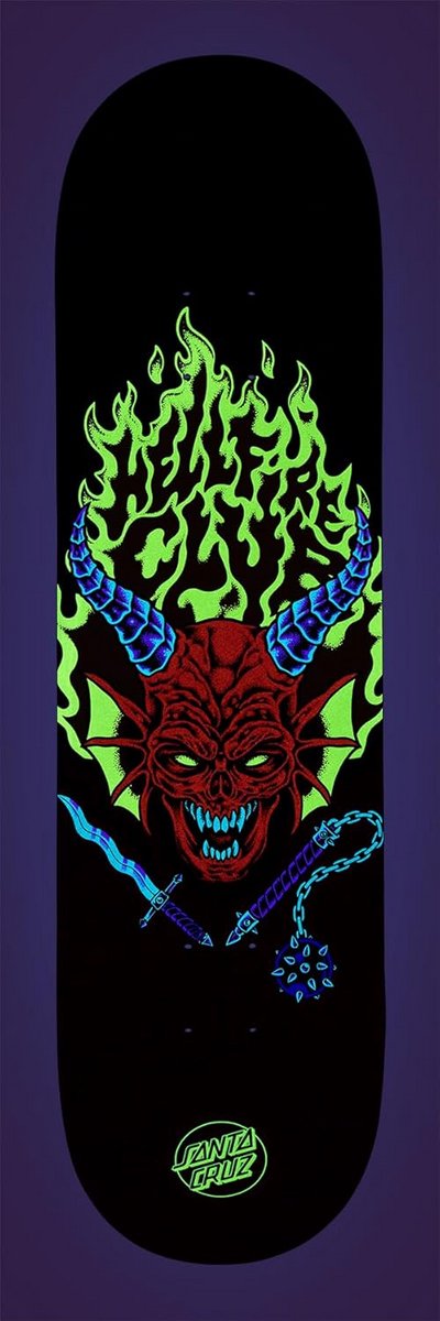 Skateboard Deck 8.25 Inch Breed Glow-in-the-Dark Print ATV Concave voor Straat en Park