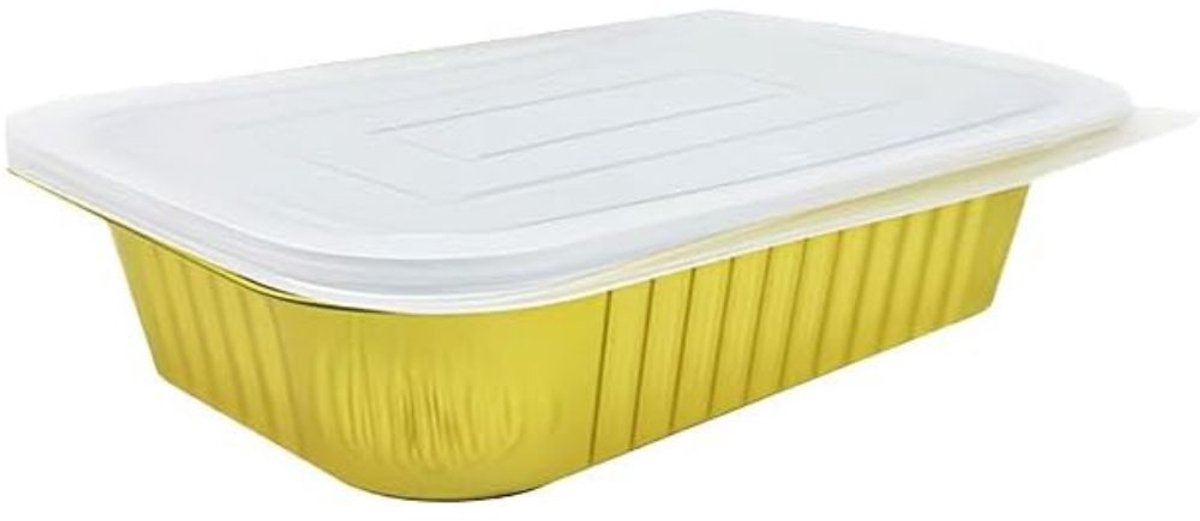 Famanu – schalen goud met deksel set 10 – ovenbestendige bak- en grillschalen rond & rechthoekig
