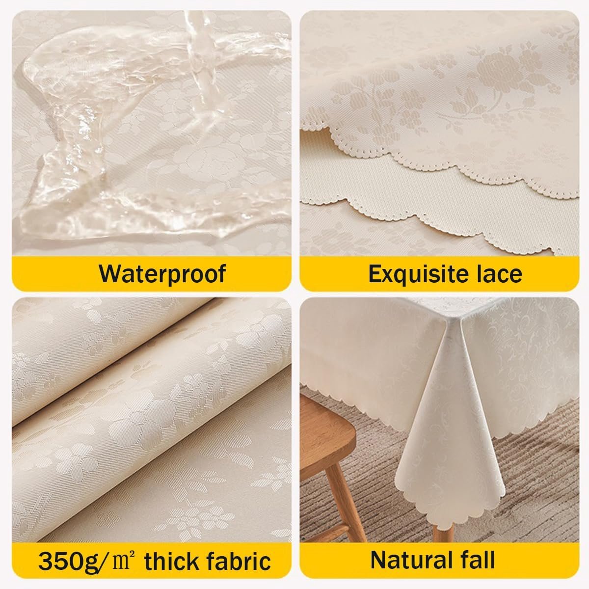 Ronde Tafelkleed PVC Waterdicht Vuilafstotend Ø 200 cm Bruin