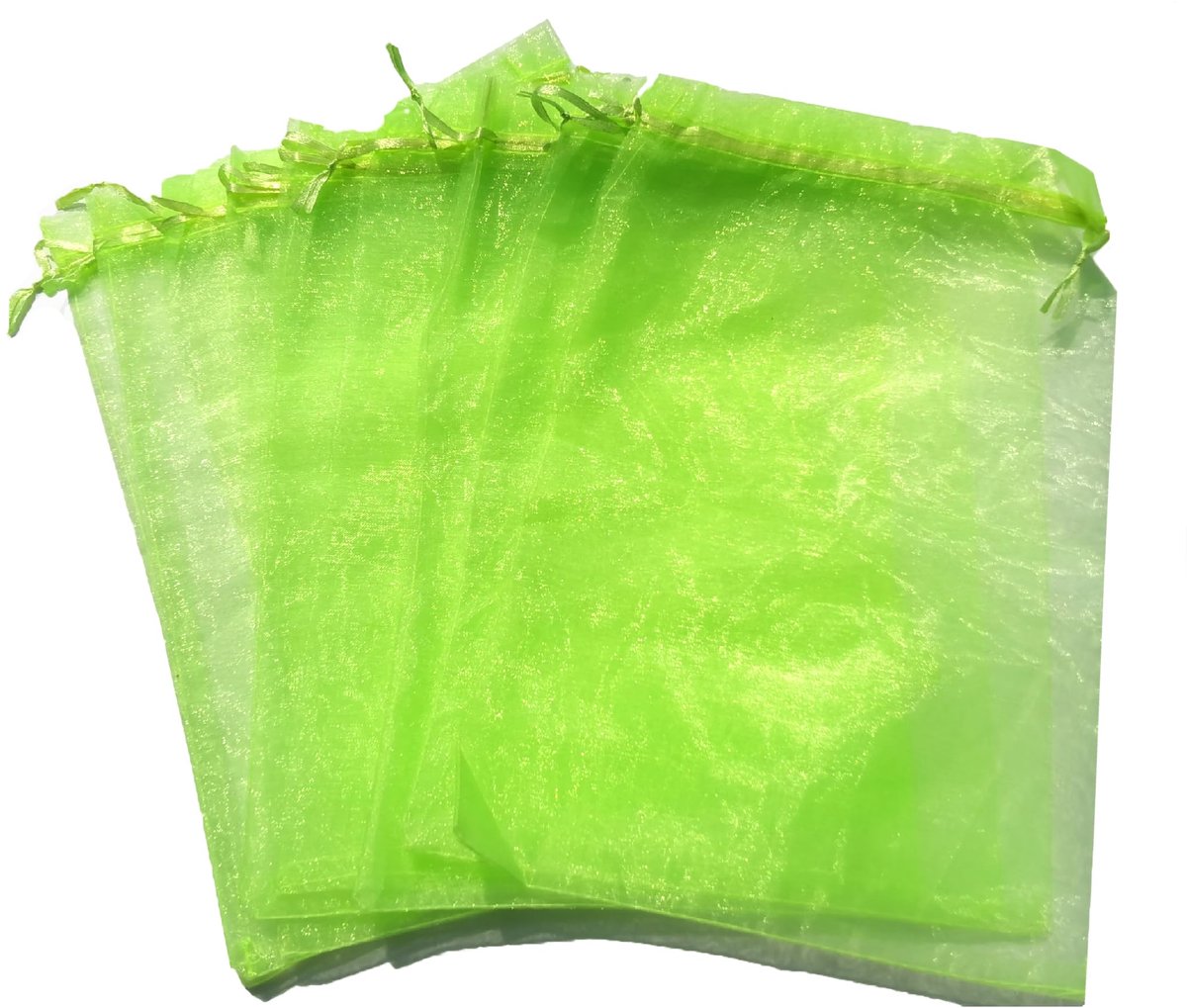 IMPERATORIS® Groente- en Fruitzakjes - Herbruikbare Verszakjes - Mesh Zakjes met Trekkoord - Wasbaar en Duurzaam - Milieuvriendelijk - Set van 100 - Groente - 20 cm