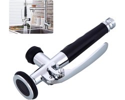 Professionele gastro handdouche, 1/2 inch roestvrij staal, reservesproeier, handdouche met vastzetbeugel, voor keuken, gastro, voor vaatdouche, gastronomie, zilver