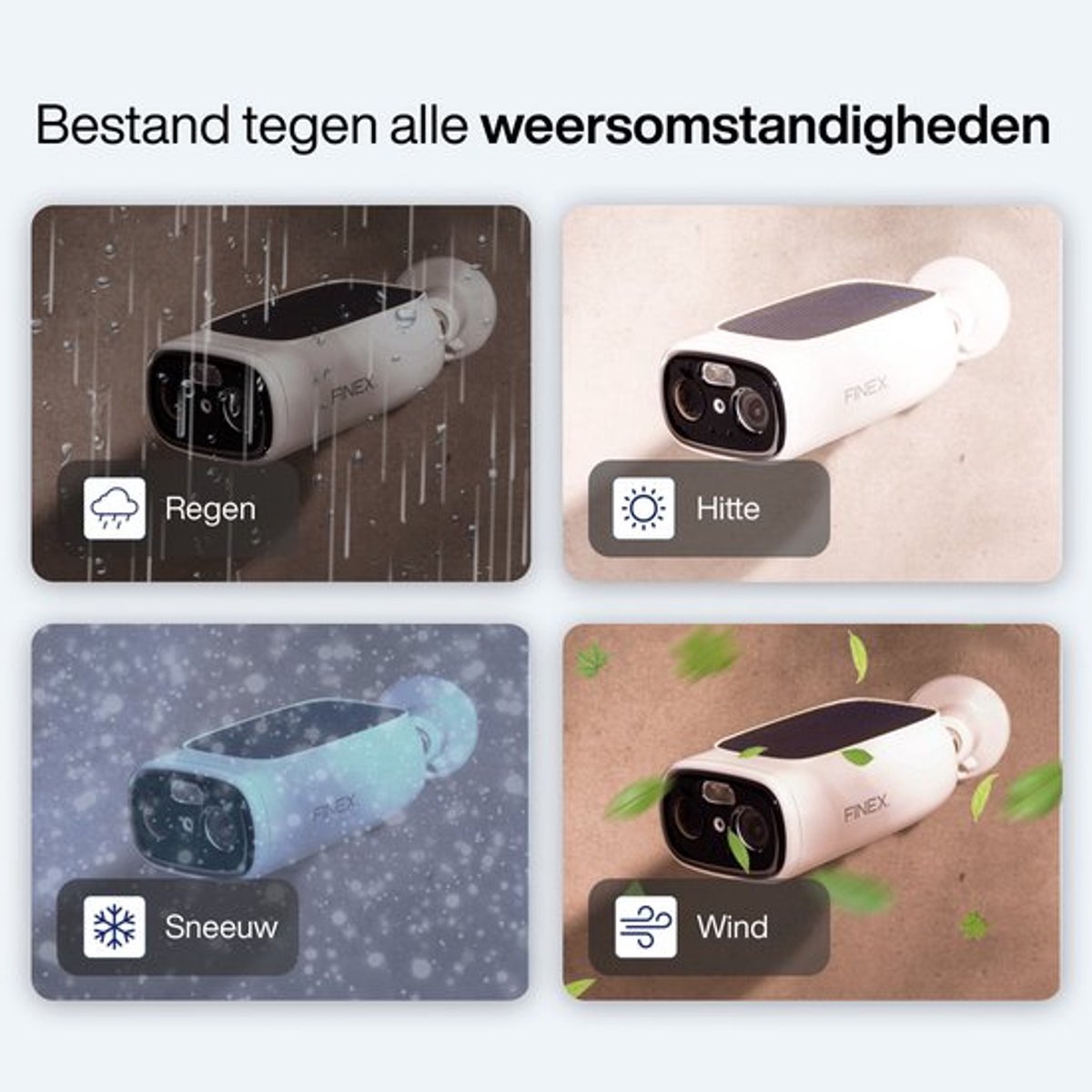 Finex™ Solar Camera Draadloze Beveiligingscamera 2K Ultra HD - afbeelding 2