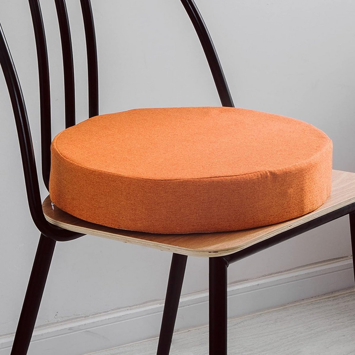 Rond Zitkussen 40x40x5cm - Comfortabel Kussen voor Eetkamerstoel, Tuinstoel met Afneembare