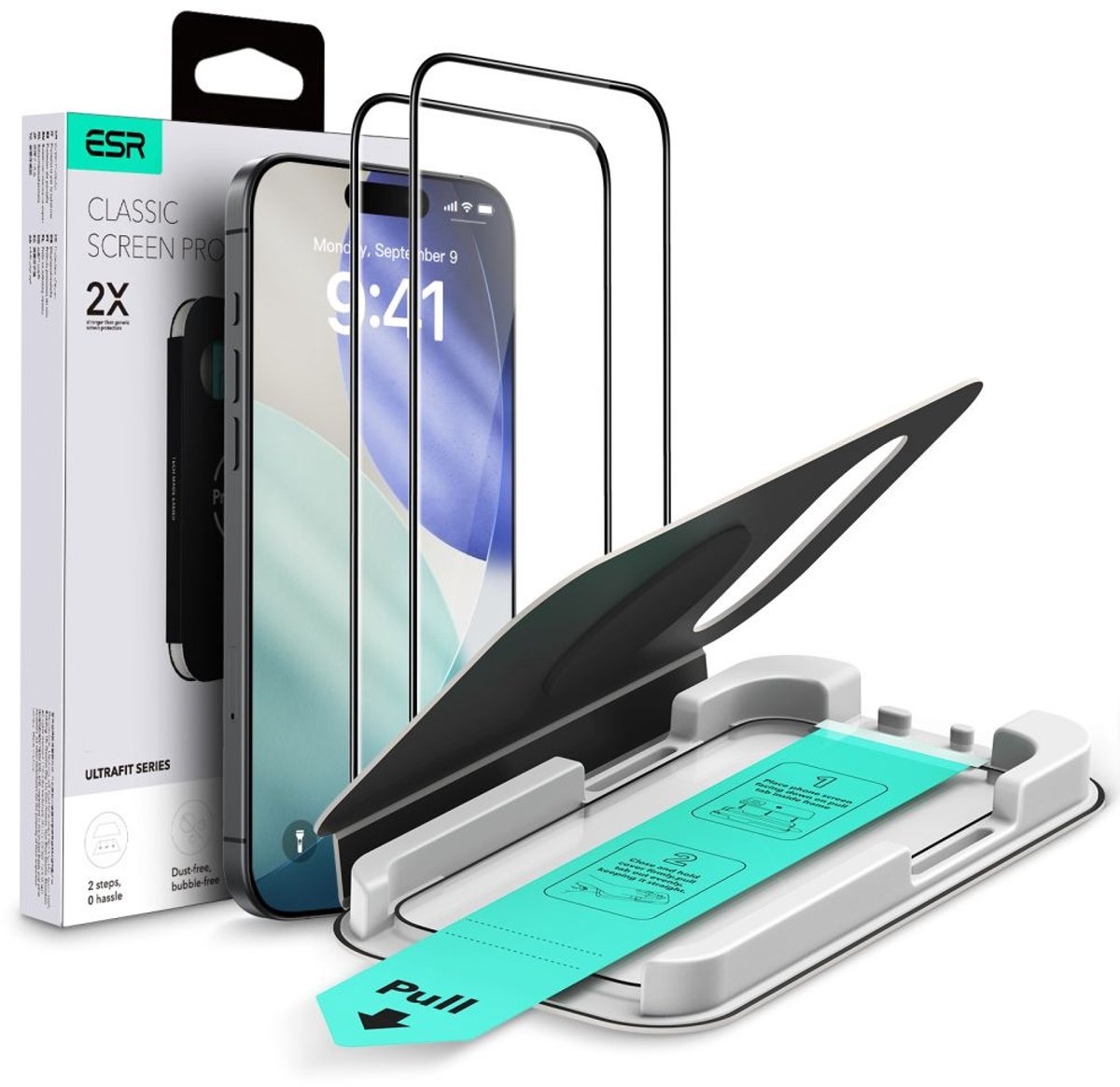 ESR Geschikt voor iPhone 17 Pro Max (2 stuks) Tempered Glass screenprotector - Installatie tool - Case Friendly - Militair Getest Glas