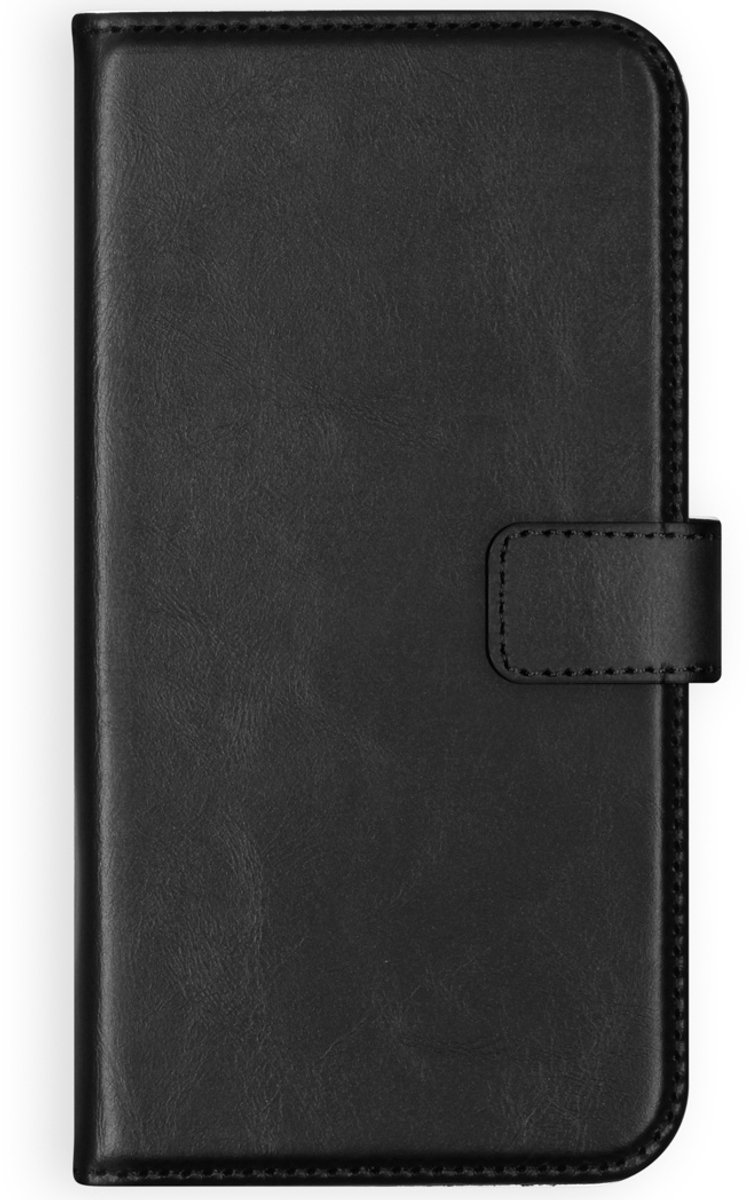 Selencia Hoesje - Geschikt voor Samsung Galaxy A21s - Echt Lederen Bookcase - Zwart
