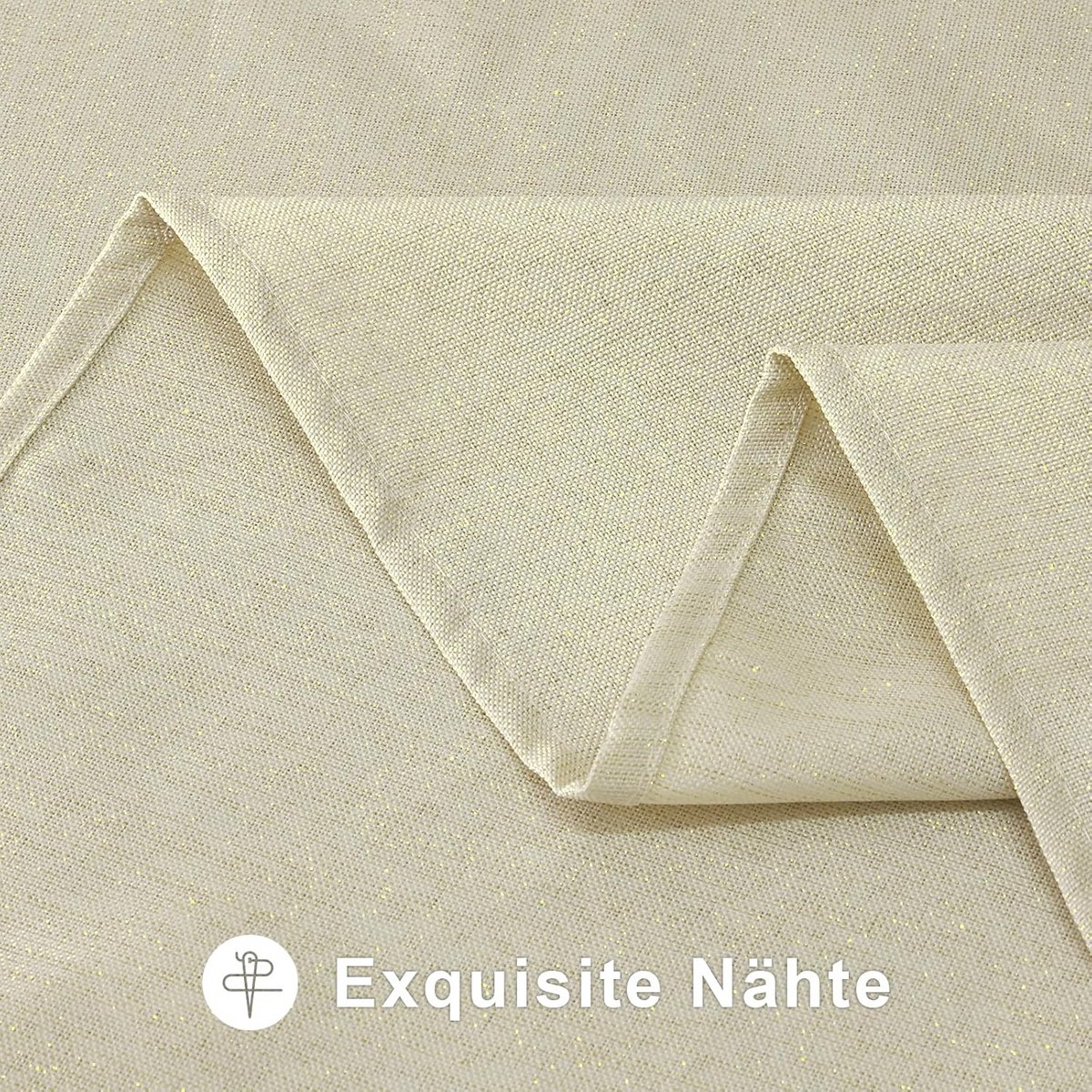 Waterafstotend Rechthoekig Tafelkleed in Linnenlook Beige 140x180 cm