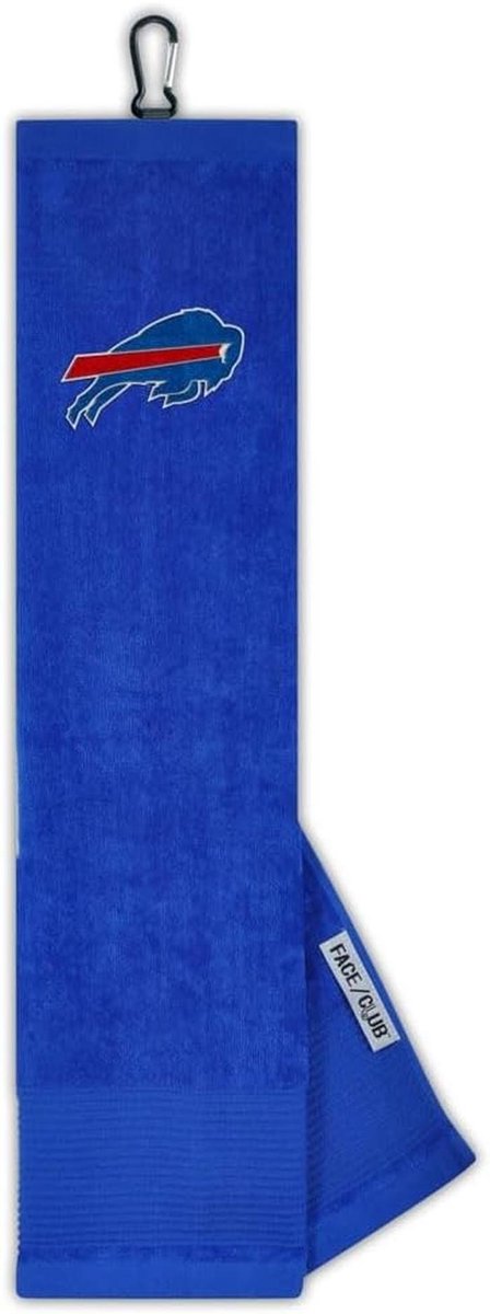 Face & Club Tri-Fold Handdoek 16" x 24" - Geborduurd Team Artwork