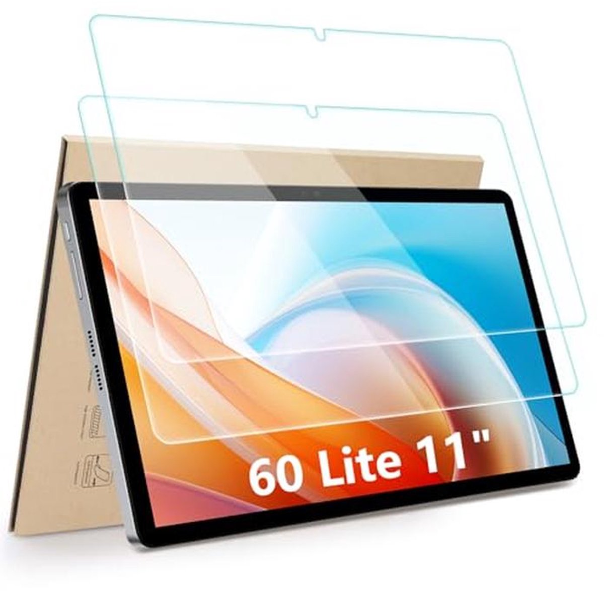 2 Displaybeschermfolies voor iPad 60 Lite, Premium Gehard Glas, 9H Hardheid, Luchtbelvrij