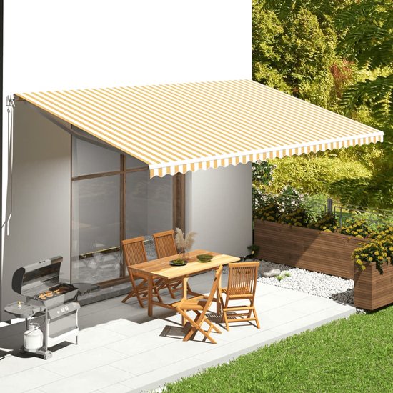 Vervangingsdoek Zonwering Voor Luifel 6x3 5 M Geel En Wit Bol Vervangingsdoek Zonwering Voor Luifel 6x3 5 M Geel En Wit Bol