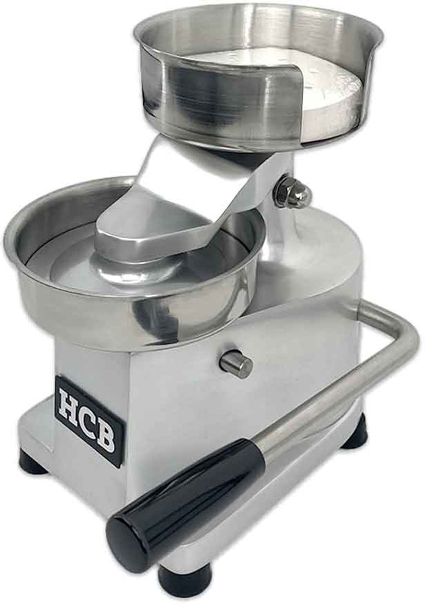 HCB® - Professionele Horeca Hamburgerpers - 130 mm - RVS / INOX - Hamburgermaker - Hamburger pers - 30x21x28.5 cm (DxBxH) - 6 kg - 5266