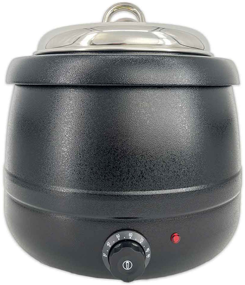 HCB® - Professionele Horeca Soepketel - 13 liter - 230V - Elektrisch - Warmhoudketel - soep ketel - 39x39x38 cm (DxBxH) - 6 kg - 7055