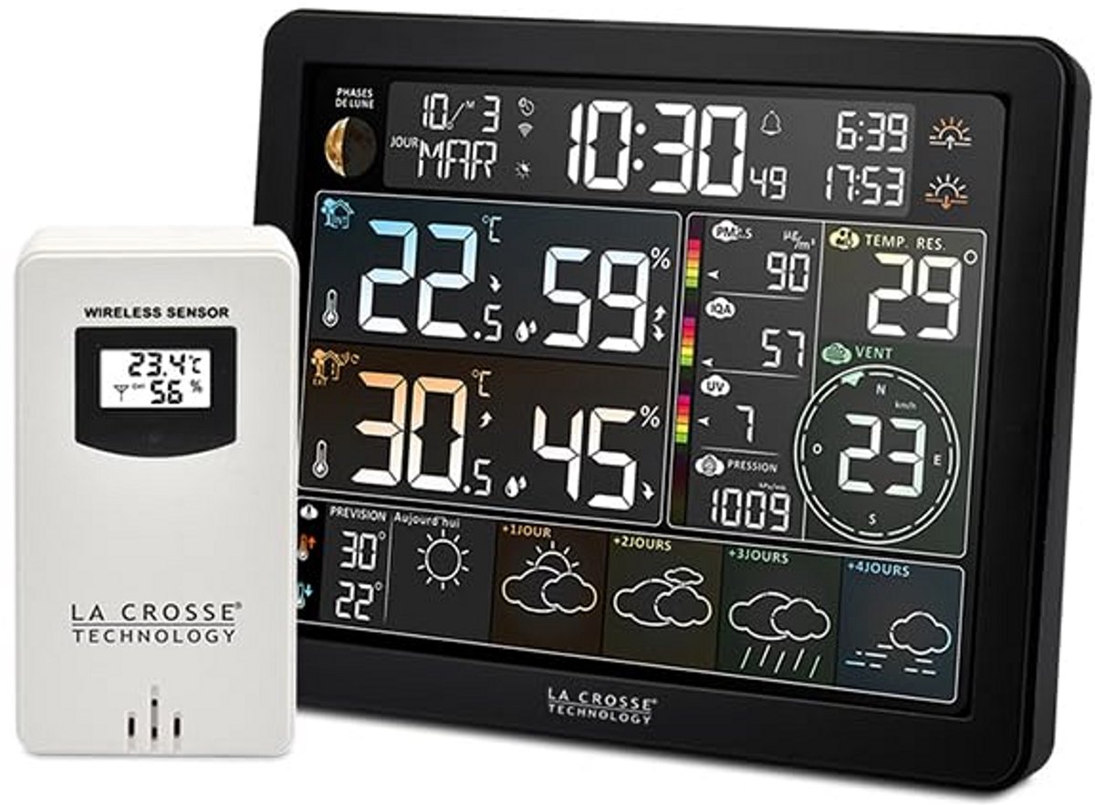 Weerstation met Wifi | Digitale Binnen- en Buitenmeter | Weerinformatie