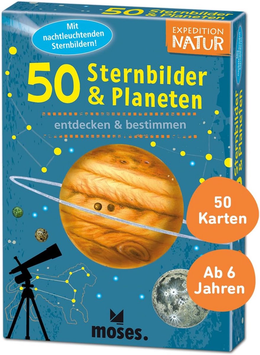 50 Sterrenbeelden en Planeten Kaartspel: Ontdek Nachtelijke Hemel en Bepaal Gemakkelijk Posities