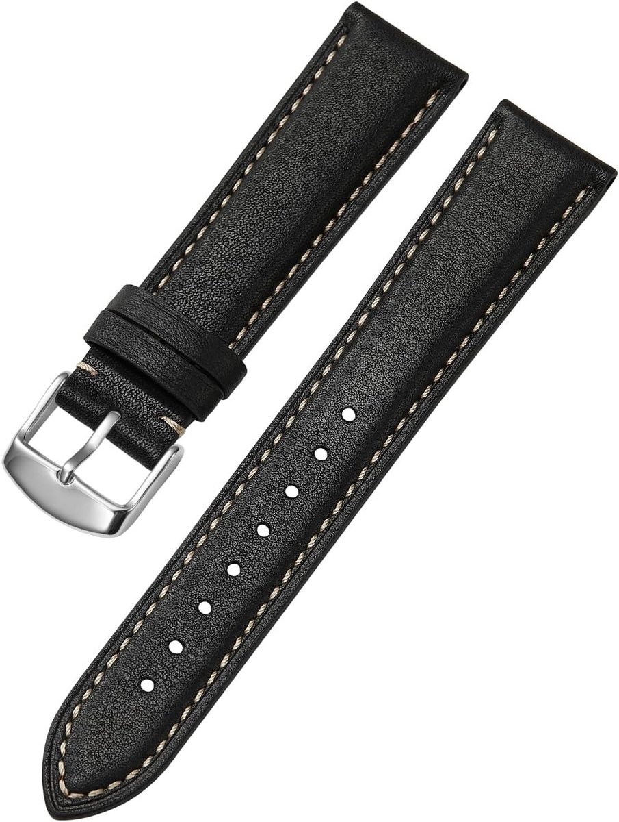 Leren Horlogeband 18mm tot 24mm met Snelsluiting - Comfortabel en Universeel Vervangend Bandje