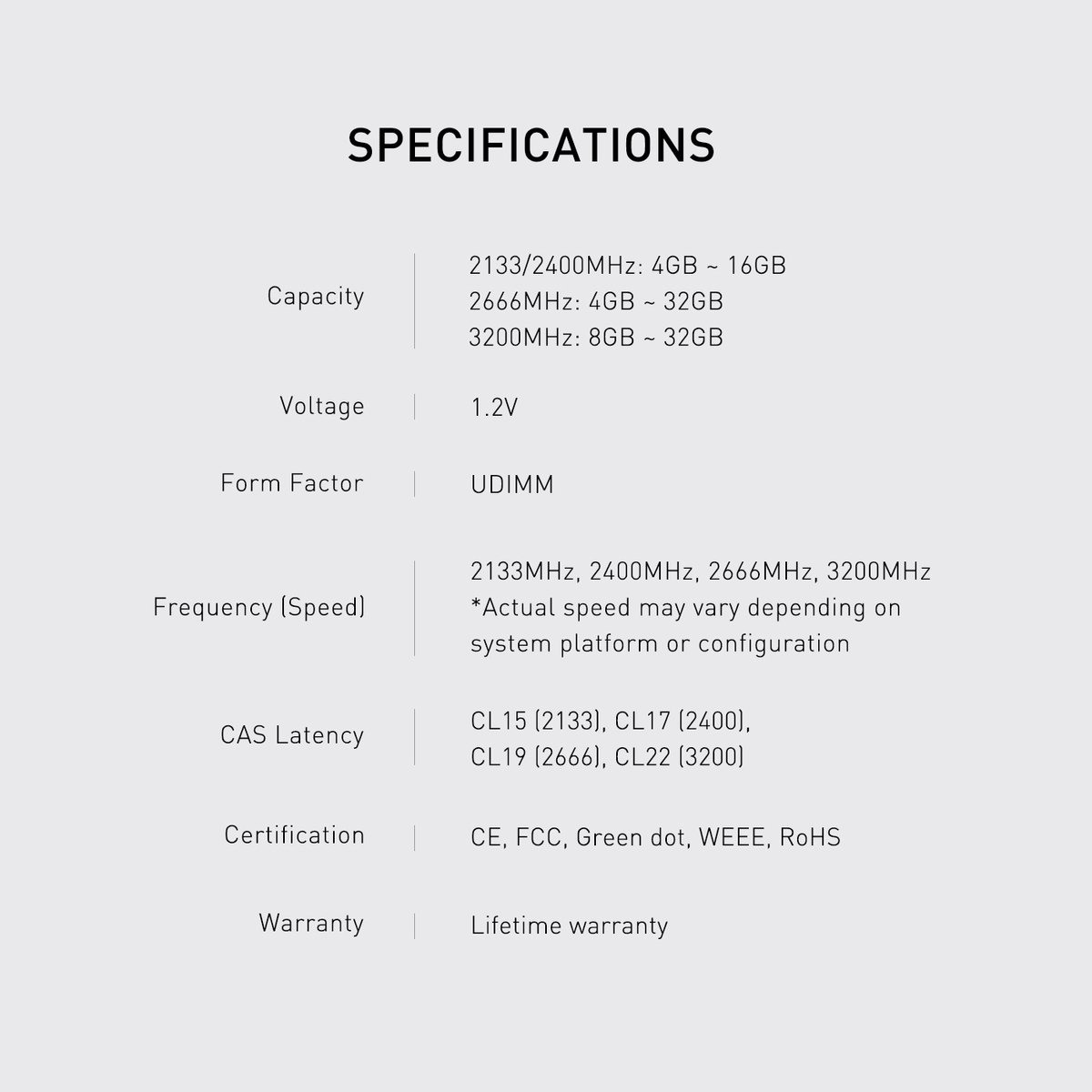 Silicon Power - Desktopgeheugen - Ddr4 - 8Gb - - - Udimm - Sp008Gblfu266X02 - afbeelding 4