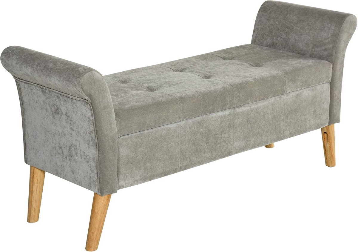 Moderne Zitbank met Verborgen Opbergruimte - 136.5 cm Breed - Comfortabel Lichtgrijs