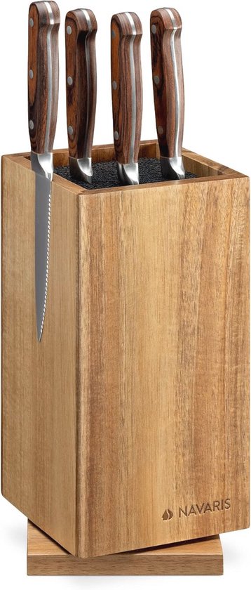 Vogue universeel houten messenblok - CP862 - De Leverancier