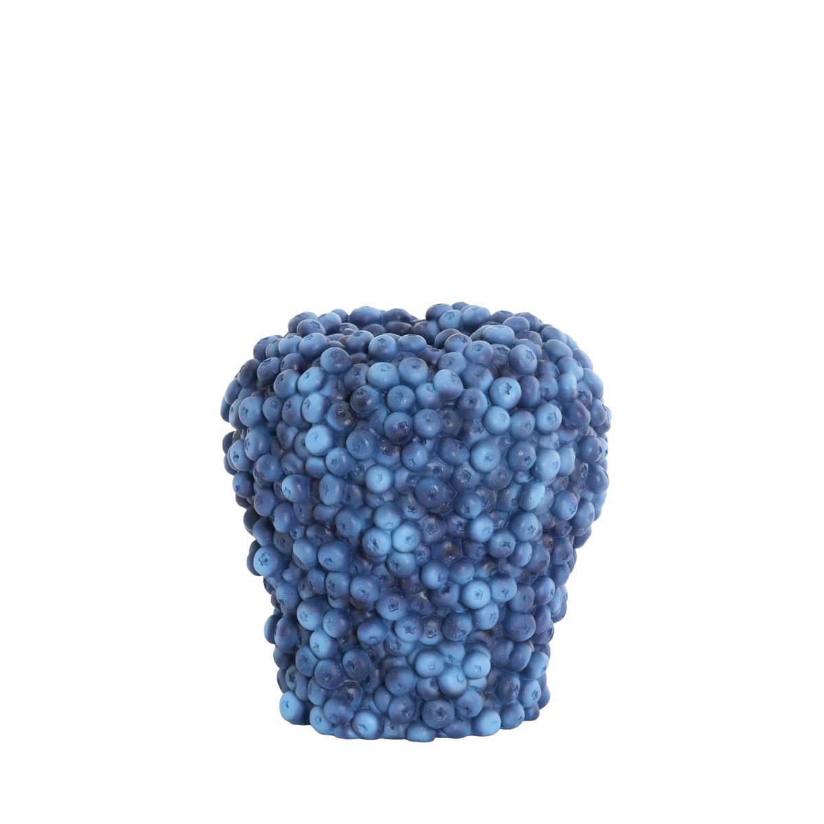 Vaas Berries - Blauw - Ø25x25cm - Plastic - - Bloemenvaas - Woondecoratie - Decoratieve vaas voor woonkamer of slaapkamer - Moederdag - Moederdag cadeautje - Moederdag cadeau voor mama