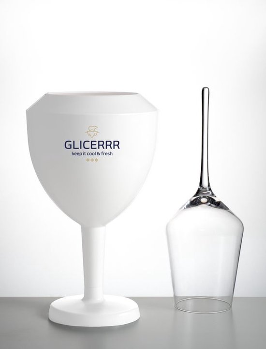 GLICERRR - Glaskoeler - Wijnglaskoeler - Wijnkoeler - Champagnekoeler - Cocktail koeler - Wine Cooler - Wijn Koud Houden - Wine Chiller - Wijn Accessoires - Wijn Cadeau - Verjaardag Cadeau - Trouw cadeau - Bruiloft - Housewarming - Relatiegeschenk