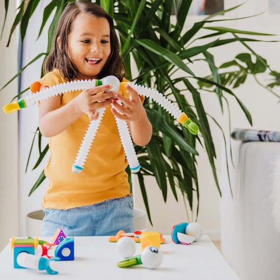 SmartMax Roboflex Plus - Magnetische Robots Bouwen - 20-Delige Bouwset met Flexibele Staven - Educatief Speelgoed voor Kleuters - Vanaf 3 Jaar