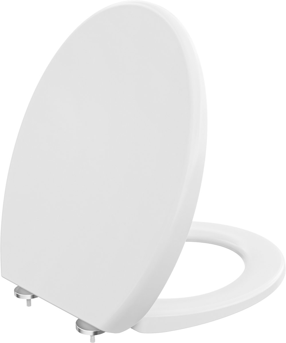 CECIPA Max Toiletbril O-vorm - WC bril met deksel - Antibacterieel - Softclose - Easy Clean functie - Duroplast Wit