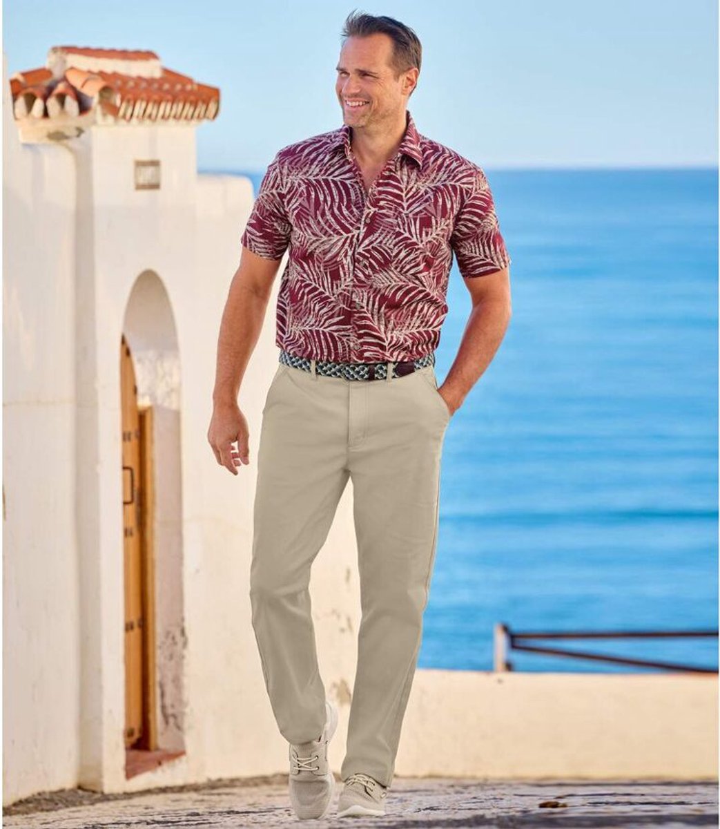 ATLAS FOR MEN - Comfortabele, gevlochten stretchriem - Heren - Verkrijgbaar in grote maten - 105