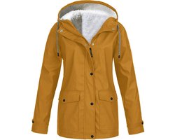 Vrouwen Regenjas - Warm Gevoerd, Waterdicht en Winddicht met Capuchon - 3-in-1 Parka voor Tussenseizoen